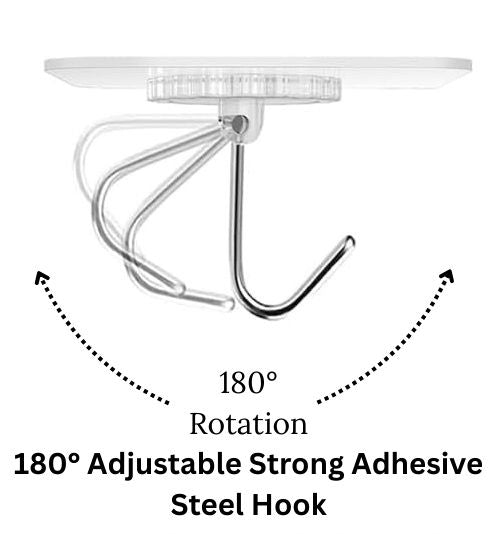 180° Adjustable Adhesive Steel Hook