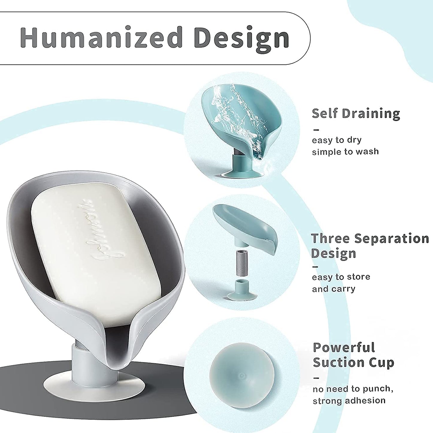 Leaf Shaped Self Draining Soap Holder