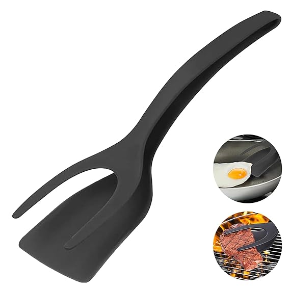 Non Stick Silicone 2 In 1 Grip and Flip Kitchen Spatula (G)