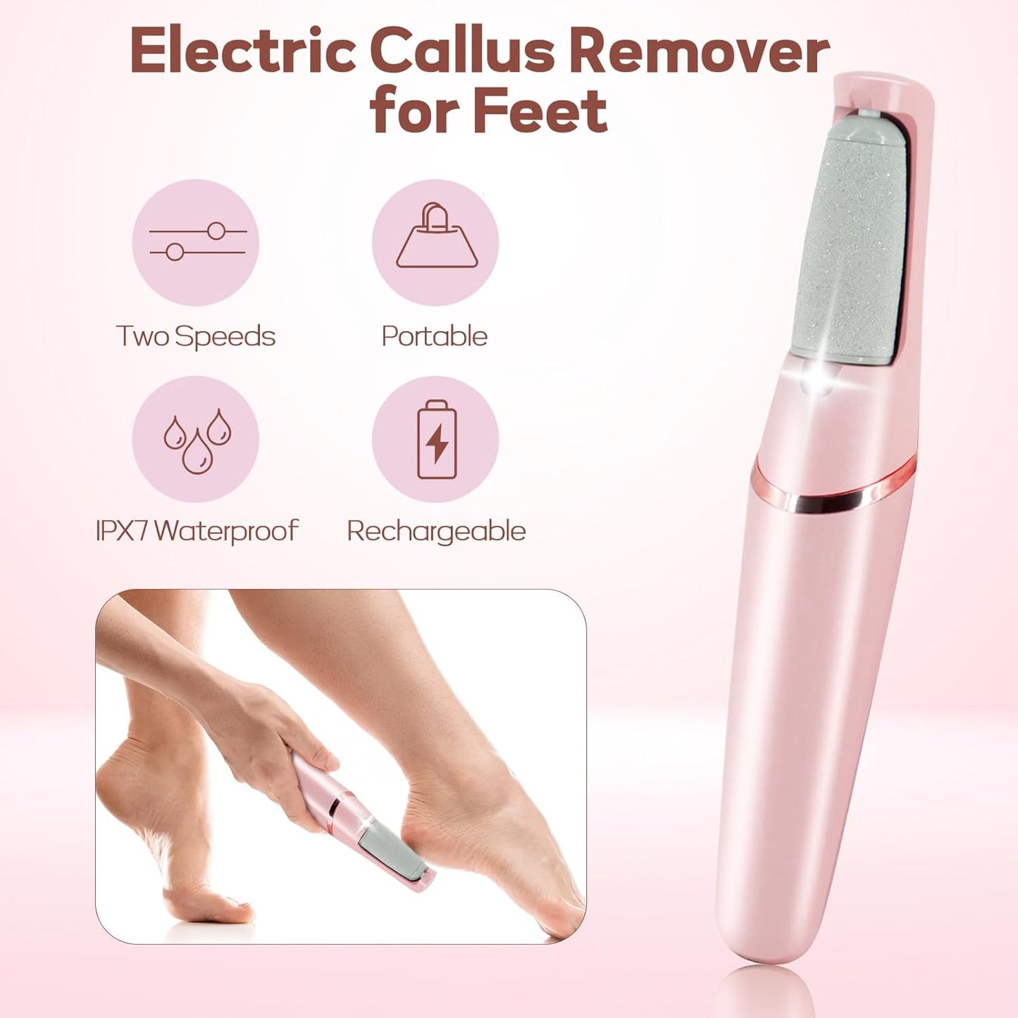 Rechargeable Pedicure Tool - Ultimate Foot Callus Remover