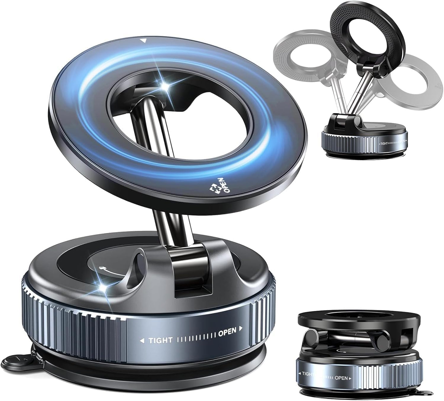 360° Vacuum Magnetic Phones Holder - Free (349/-) 3-in-1 Speed Charging Cable