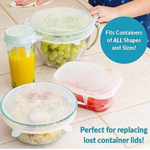 Reusable Silicone Stretch Lids For Food Cover ( Set of 6 )