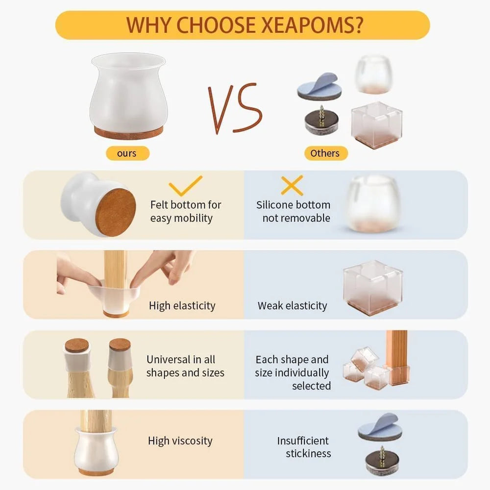 Easy Silicone Chair Cap