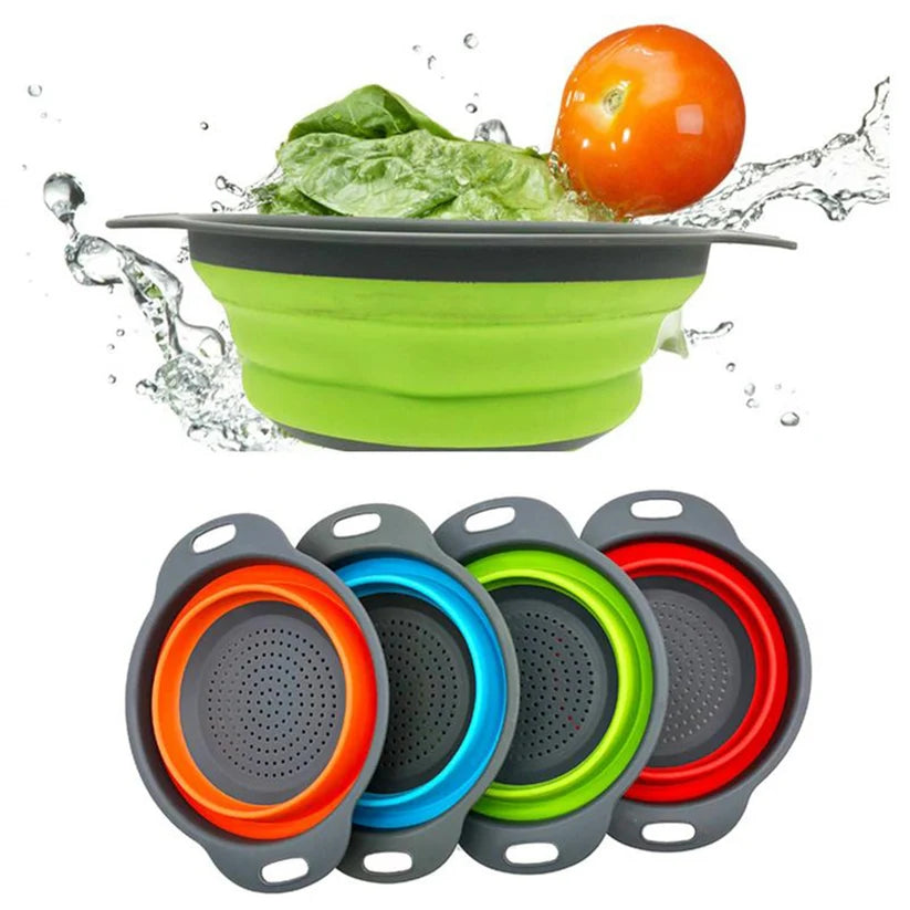 Silicone Kitchen Strainer Basket Easy Washing Solution