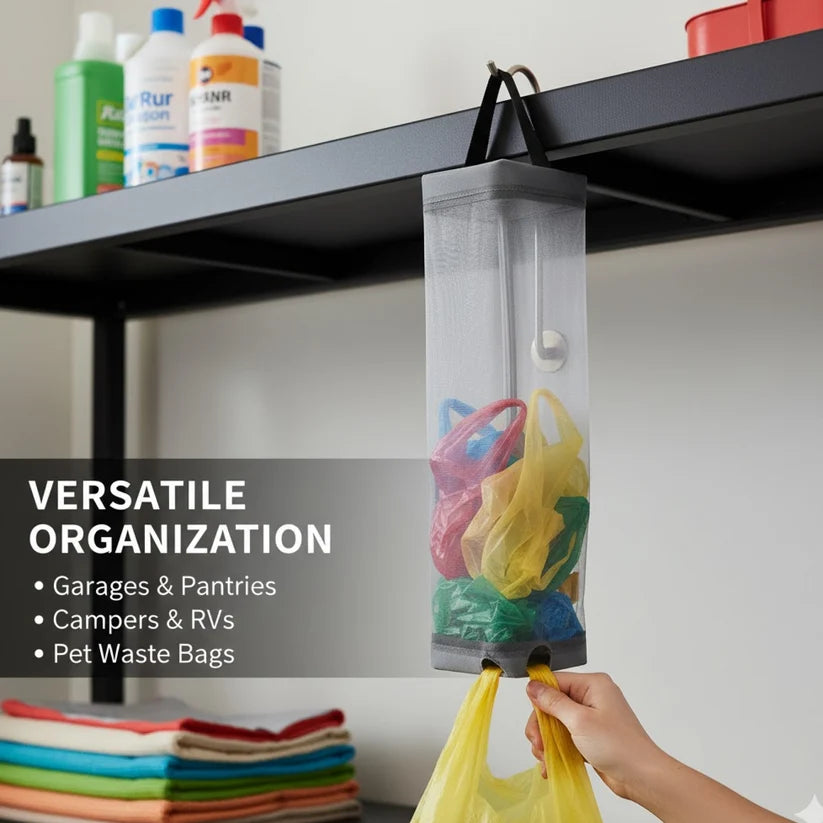 Hanging Waste Bag Holder - Easy Storage (G)