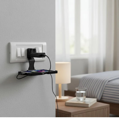 Mobile Holder With 3-Pin Socket – Premium Charging Stand