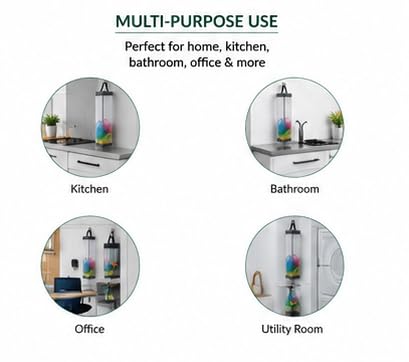Hanging Waste Bag Holder - Easy Storage (G)