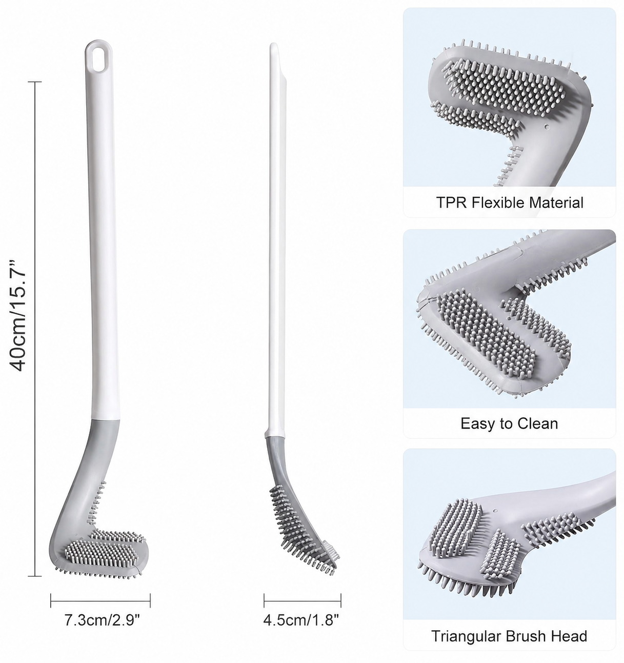 Multipurpose Silicone Toilet Brush - Golf Shape Design