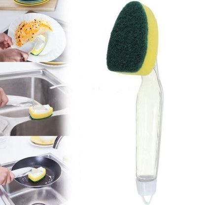Heavy Duty Soap Dispensing Brush  – Easy Kitchen Cleaning