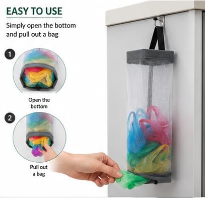 Hanging Waste Bag Holder - Easy Storage (G)