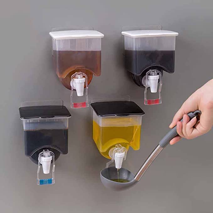 Smart Press Oil & Sauce Dispenser - Wall Mounted Storage