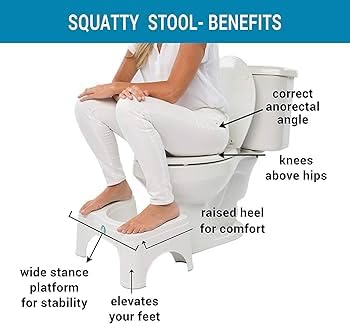 Foldable Toilet Step Stool - Non Slip Heavy Duty