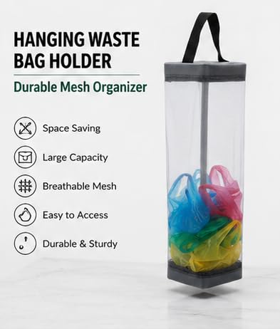 Hanging Waste Bag Holder - Easy Storage (G)