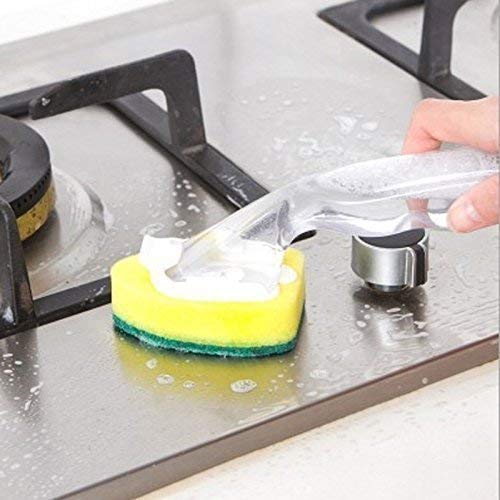 Heavy Duty Soap Dispensing Brush  – Easy Kitchen Cleaning