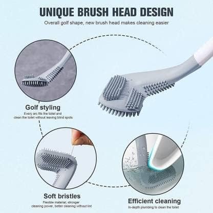 Multipurpose Silicone Toilet Brush - Golf Shape Design
