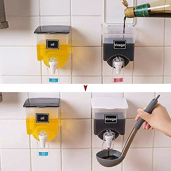 Smart Press Oil & Sauce Dispenser - Wall Mounted Storage