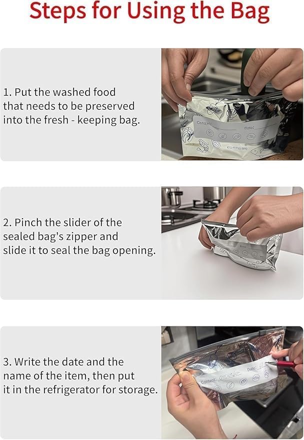 Reusable Aluminum Foil Begs - Safe Food Storage