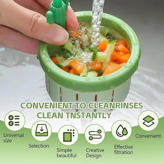 Cactus Sink Strainer Basket with Press Automatic Dumping
