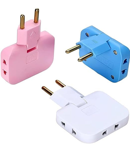 Smart 3-in-1 Rotatable Plug Adapter – Space Saving Design