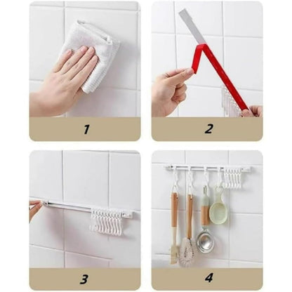 Cabinet Sliding Hook Rack | Adjustable Hooks [40cm]