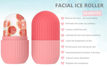 Reusable Silicone Ice Cube Massager - Ice Roller for Face