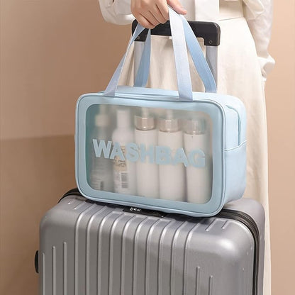 Travel Kit (Set of 3) Washbag Organizer with Clear Window