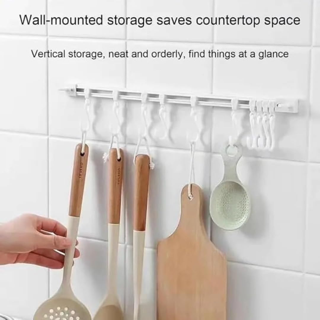 Cabinet Sliding Hook Rack | Adjustable Hooks [40cm]