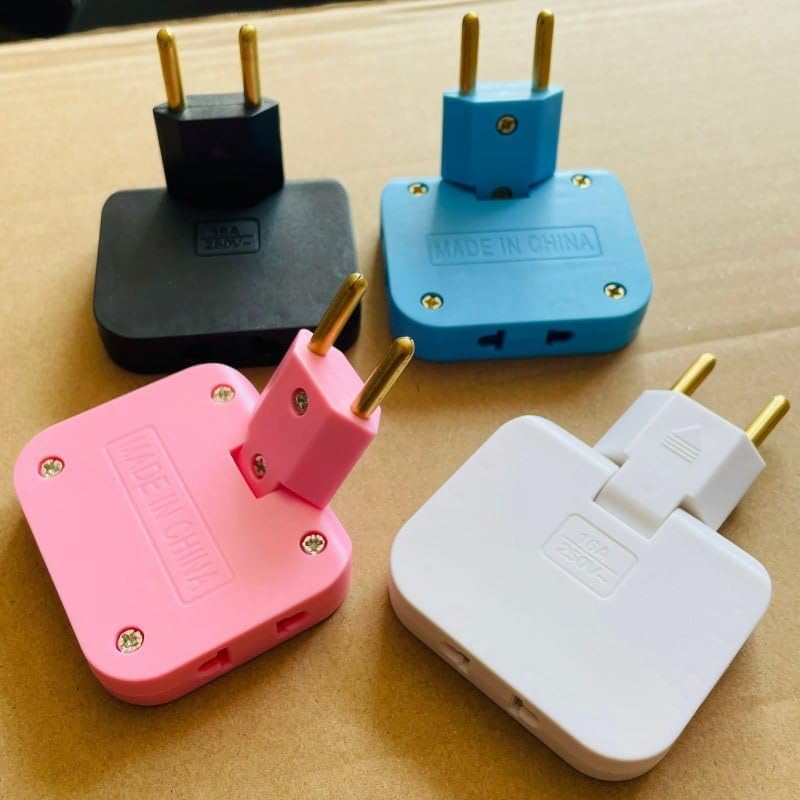 Smart 3-in-1 Rotatable Plug Adapter – Space Saving Design