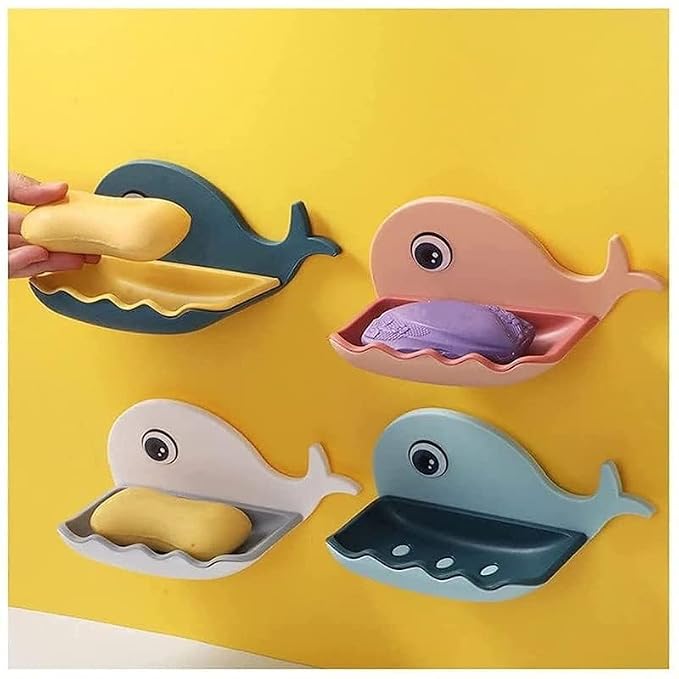 Fish-Shaped Double-Layer Wall-Mounted Soap Holder