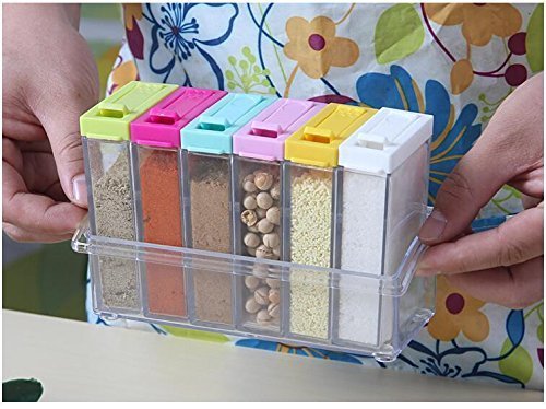 Kitchen Organizer Box with 6 Seasoning Containers (G)