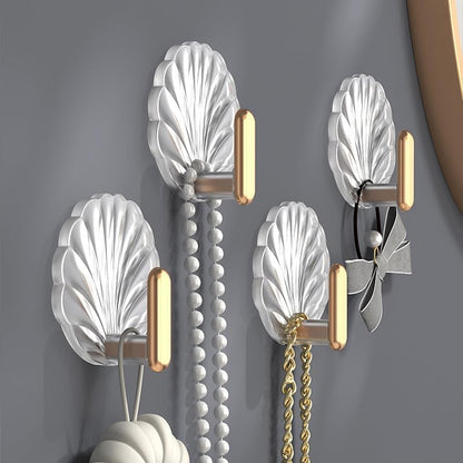 Self Adhesive Seashell Wall Hooks - No Drill Magic