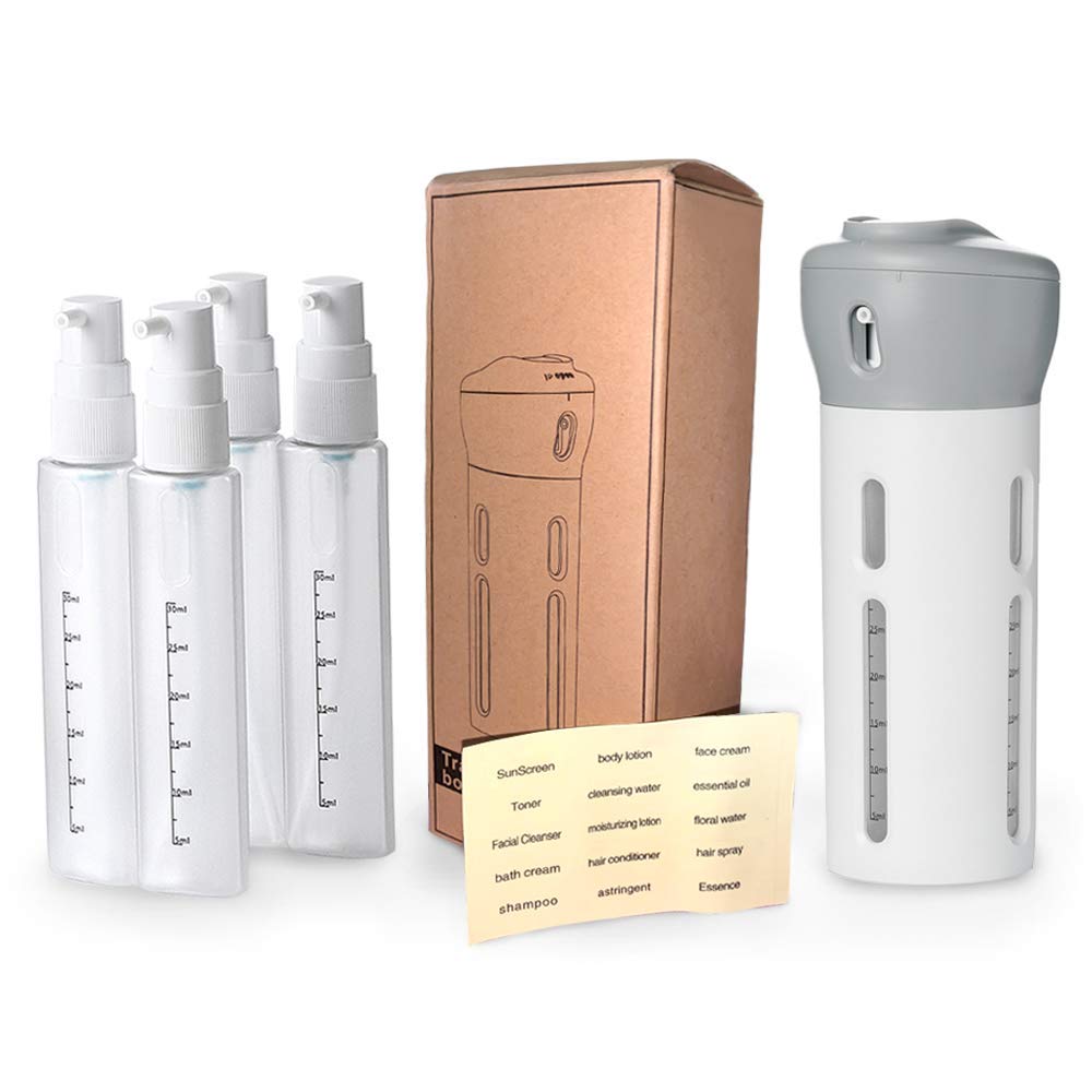 4-in-1 Refillable Travel Dispenser Bottle | Leak Proof