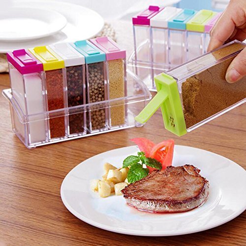 Kitchen Organizer Box with 6 Seasoning Containers (G)