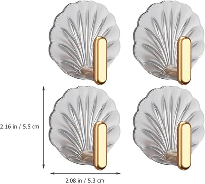 Self Adhesive Seashell Wall Hooks - No Drill Magic