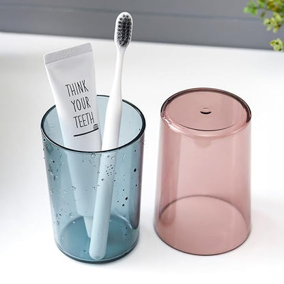 Double Cup Wall Mounted Toothbrush Organizer