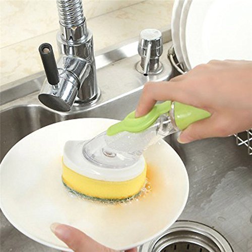 Heavy Duty Soap Dispensing Brush  – Easy Kitchen Cleaning