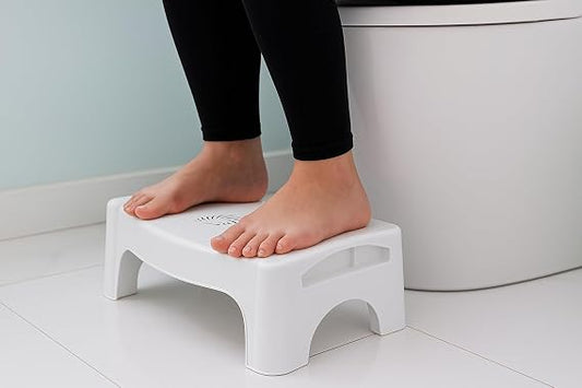 Foldable Toilet Step Stool - Non Slip Heavy Duty (G)
