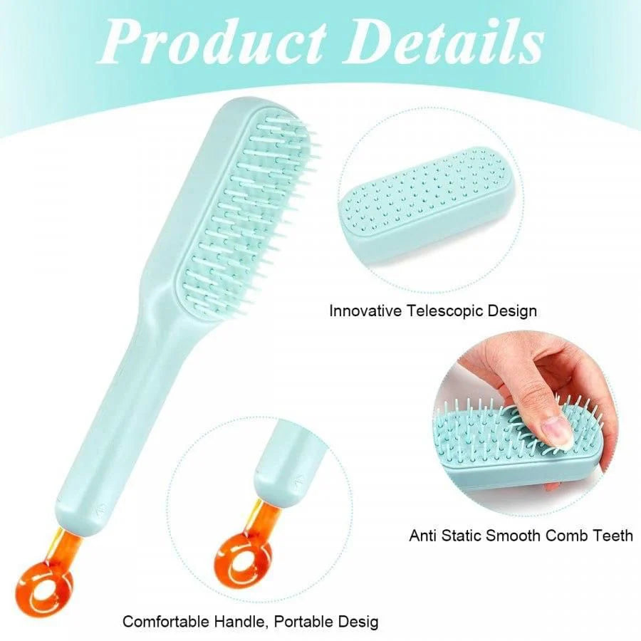 Self Cleaning Hair Brush (Pack of 2)