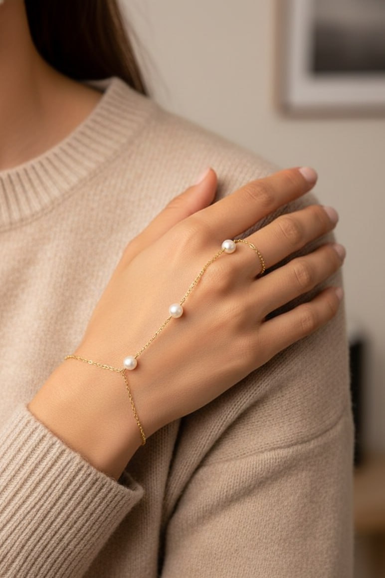 Pearl Grace Hand Bracelet [Limited Stock]