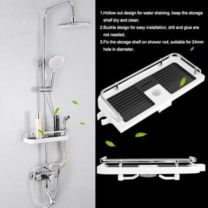 Shower Rod Storage Shelf Organizer - PremiumQuality