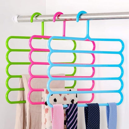 Multi-Purpose Hanger – 5-Layer Closet Organizer