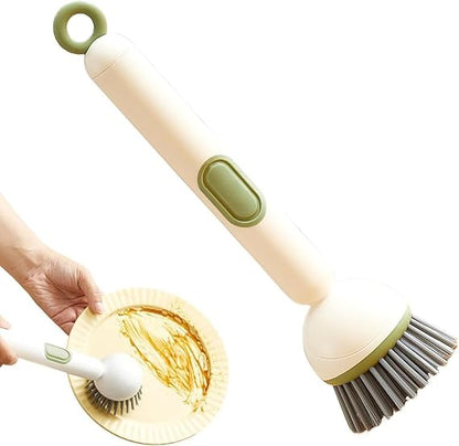 Heavy Duty Dish Scrubber with Soap Dispenser | 360° Rotating (G)