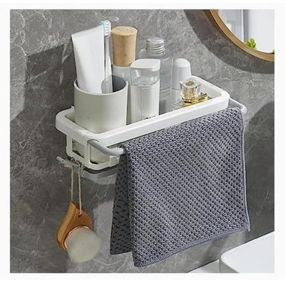 Multi-Purpose Adhesive Wall-Mounted Shelf Organizer for Kitchen & Bathroom