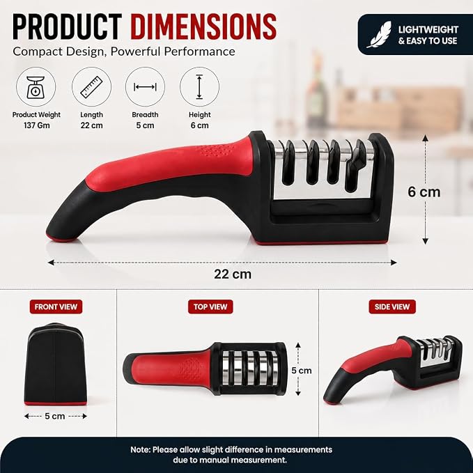Premium 4-Stage Multi-Function Kitchen Knife Sharpener (G)