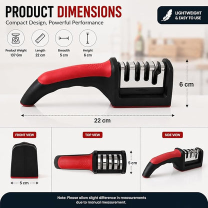 Premium 4-Stage Multi-Function Kitchen Knife Sharpener (G)