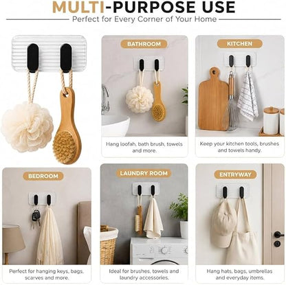 Heavy Duty Self Adhesive Wall Hook for Kitchen & Bathroom