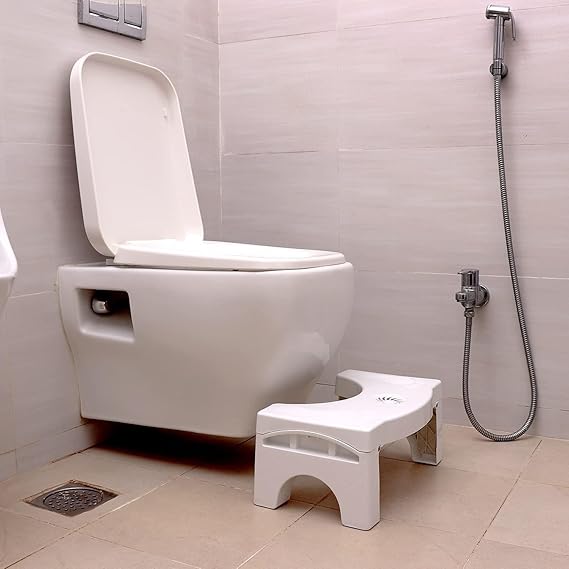 Foldable Toilet Step Stool - Non Slip Heavy Duty