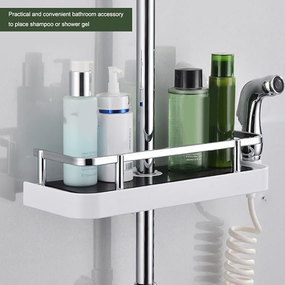 Shower Rod Storage Shelf Organizer - PremiumQuality