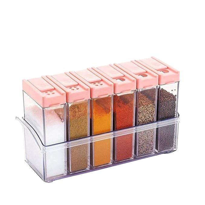 Kitchen Organizer Box with 6 Seasoning Containers (G)