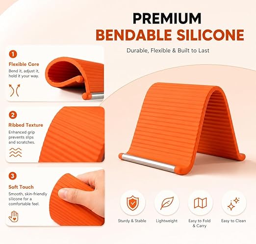 Flexible Silicone Phone Stand - Multi Angle Adjustable